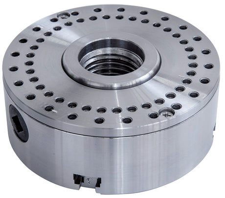 Piastra divisoria in acciaio compatibile con mandrino M 115, ideale per lavorazioni angolari precise su tornio.