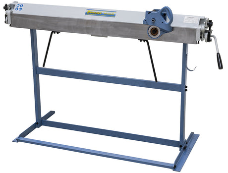 Piegatrice manuale Bernardo BB 1220 RS in acciaio saldato con cesoia integrata, ideale per piegatura e taglio della lamiera.