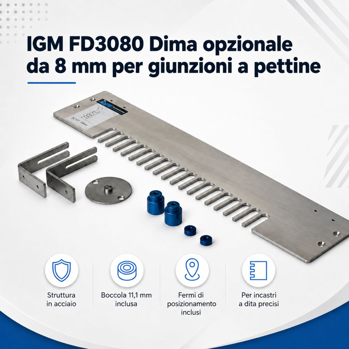 IGM FD3080 dodatna 8 mm šablona za prstne spoje