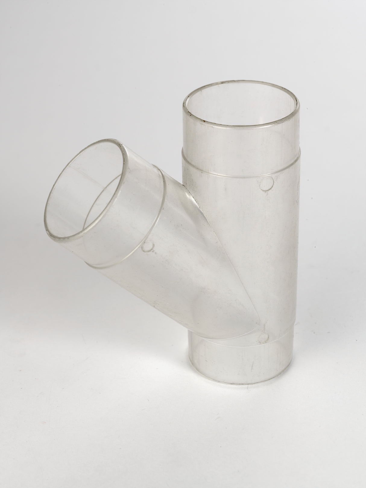 Raccordo a Y trasparente Record Power CVA250-50-104 per sistemi di aspirazione da 2,5″, ideale per diramare il flusso e controllare visivamente il passaggio delle polveri.