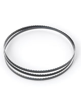 Confezione da tre lame da 1/4", 3/8" e 5/8" compatibili con la sega a nastro Record Power BS300, progettate per tagli curvi e diritti in falegnameria.