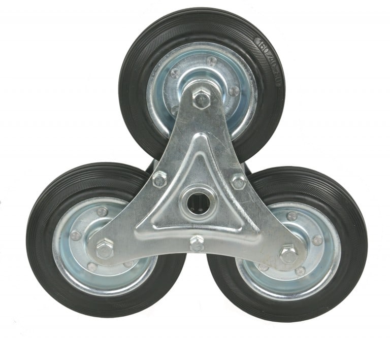 Set da 3 ruote Ravendo in gomma piena 150 x 20 mm per carrelli da trasporto, resistenti e anti-foratura