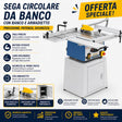 Sega da banco Bernardo TK 200 RSN con basamento chiuso, ideale per tagli precisi su legno e pannelli con maggiore stabilità e supporto durante le lavorazioni.