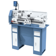  Il tornio da banco Bernardo Hobby 500 trifase con display digitale DT 40 a 3 assi, mandrino a 3 griffe e struttura in ghisa compatta, ideale per lavorazioni di precisione in scuole e piccole officine.
