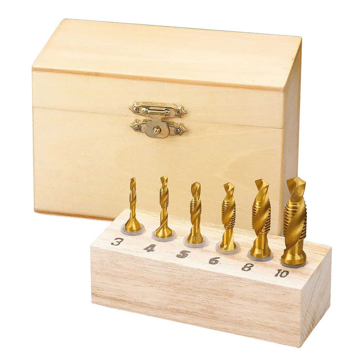 Set di punte per filettare, trapani e svasatori, 6 pezzi, 3 in 1