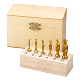 Set di punte per filettare, trapani e svasatori, 6 pezzi, 3 in 1