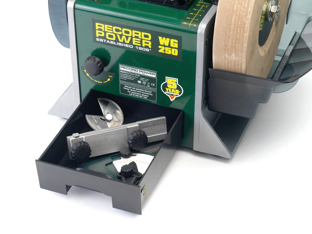 Record Power Affilatrice a secco-umido WG250 con kit accessori