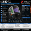 Casco di saldatura automatico Güde GSH 180-TC-2 con visione estesa a 180°