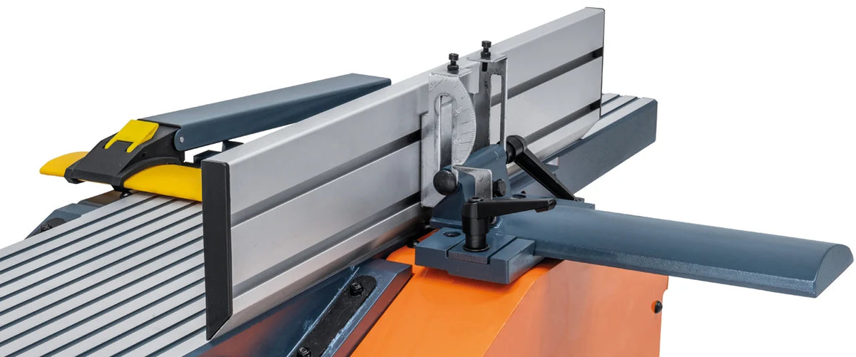 Guida a filo con guida prismatica a 90 gradi, vista posteriore, pialla M4P FS 260 S
