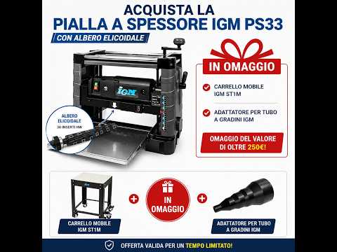IGM PS33 330 mm skobeljni stroj s spiralno gredjo